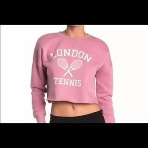 Abound Cropped London Tennis Sweatshirt NWT NEW